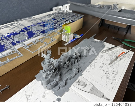 日本の戦艦　武蔵のプラモデル 125464058