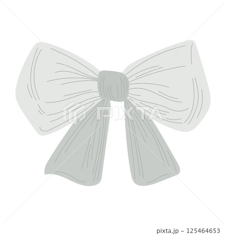 Soft green mint bow illustration in clean flat design, perfect for spring packaging, trendy branding, eco-friendly products, and modern decor 125464653