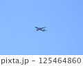 空を飛ぶ飛行機 125464860
