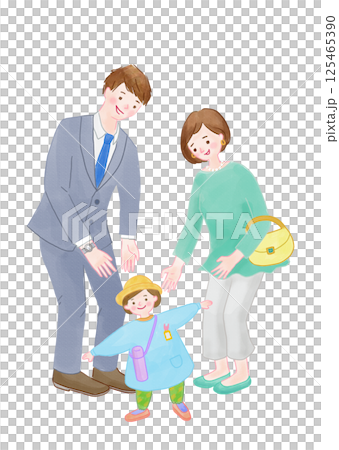 爸爸媽媽去上班，孩子去幼稚園 125465390