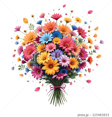 Colorful Daisy & Gerbera Bouquet 125465653