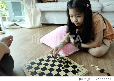 Playing Draughts Game Playing Draughts Game 125465671