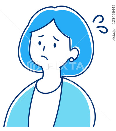 困っている/焦っている人　オフィスの女性のイラスト 125466443