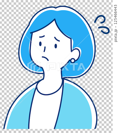 困っている/焦っている人　オフィスの女性のイラスト 125466443