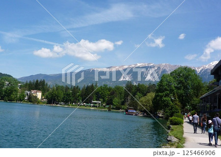 スロヴェニアのブレッド湖の風景 スロヴェニアのブレッド湖の風景 125466906