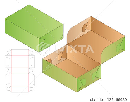 Foldable Box Packaging Template Vector Illustration 125466980