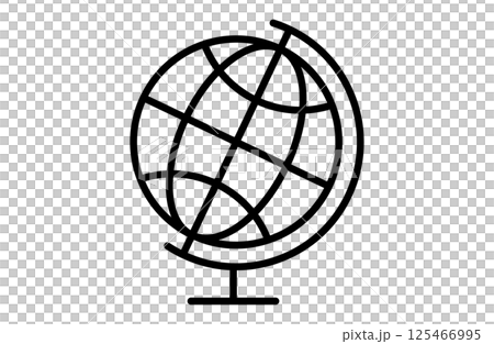 地球簡單圖示向量插圖 地球簡單圖示向量插圖 125466995