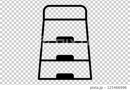 跳び箱・飛び箱のシンプルアイコンベクターイラスト 125466996