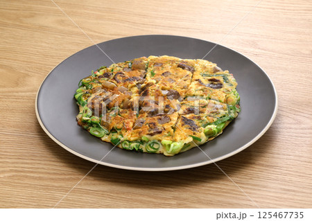 大阪名物・すじコンねぎ焼き・作り方5・完成 大阪名物・すじコンねぎ焼き・作り方5・完成 125467735