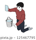 掃除している男性 125467795