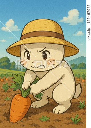 収穫ウサギ 125467985
