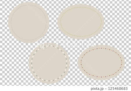 棕褐色框架集:圓形與橢圓形 棕褐色框架集:圓形與橢圓形 125468683