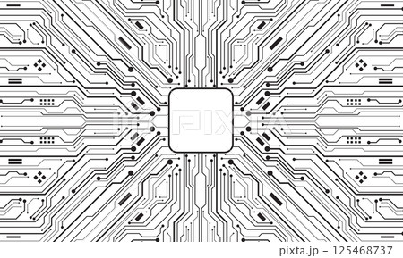 Abstract black circuit board technology...のイラスト素材 [125468737] - PIXTA