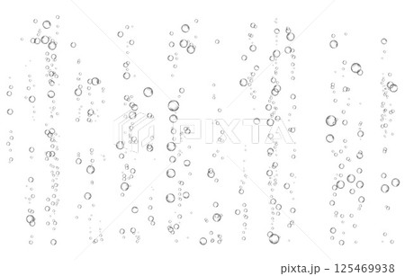 Oxygen air bubbles  flow  in water on white  background. 125469938