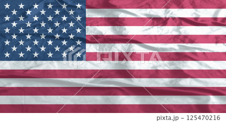 United States of America Flag Wind Waving Close Up USA 125470216