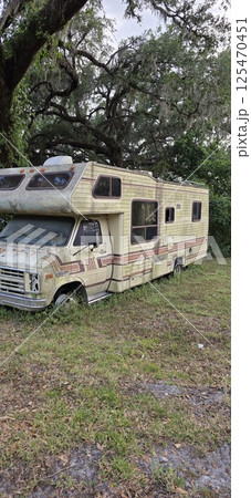 old car parking in the park 125470451