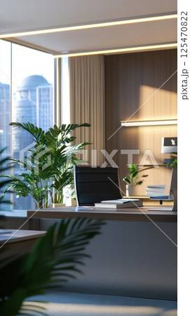 office in loft style with gray laptop office in loft style with gray laptop 125470822