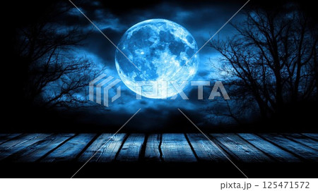 full moon over dark background full moon over dark background 125471572