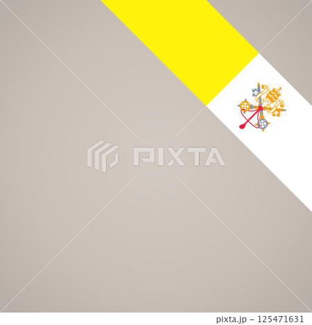 Corner ribbon flag of Vatican City 125471631
