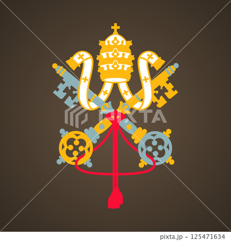 Symbol from the flag of Vatican City 125471634