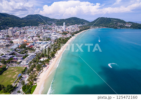 High angle view Patong beach at Phuket Thailand 125472160