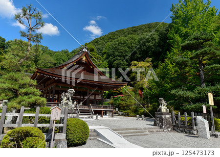 京都　出雲大神宮　社殿と御影山 125473173