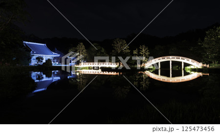 横浜市金沢区金沢文庫の称名寺の夜景 125473456