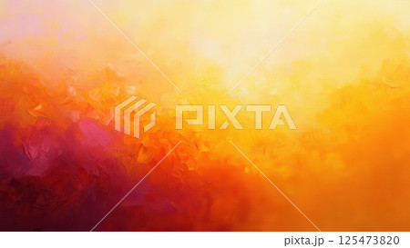 夕焼けを描いた油絵風テクスチャ_1 125473820