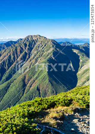 悪沢岳から見る赤石岳と小赤石岳 南アルプス 悪沢岳と荒川岳登山 悪沢岳から見る赤石岳と小赤石岳 南アルプス 悪沢岳と荒川岳登山 125473854