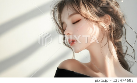 美しい若い女性のポートレート 125474695