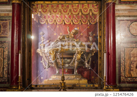Papal Basilica of Saint Mary Major interior in Rome, Italy. 125476426