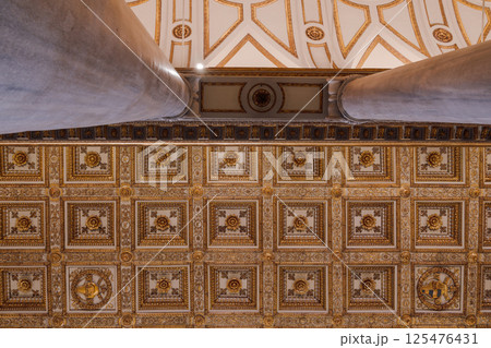 Papal Basilica of Saint Mary Major interior in Rome, Italy. 125476431