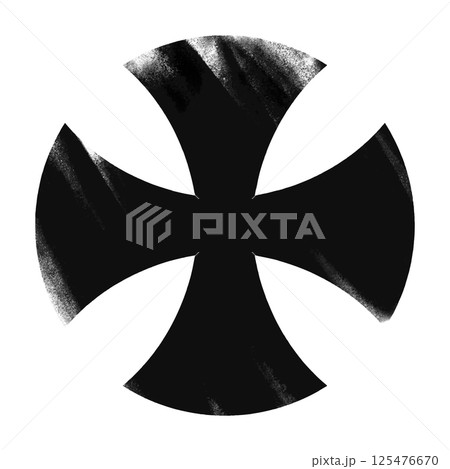 vector knights Templar cross. Grunge texture 125476670