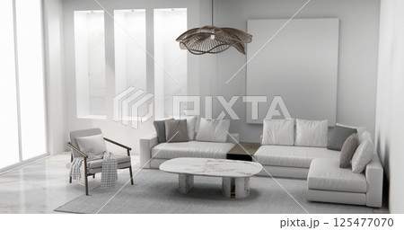 Modern room interior modern style and sofa and decoration 125477070