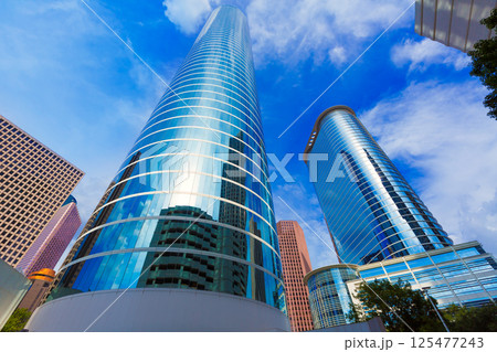 Houston cityscape Bell and Smith St in Texas US 125477243