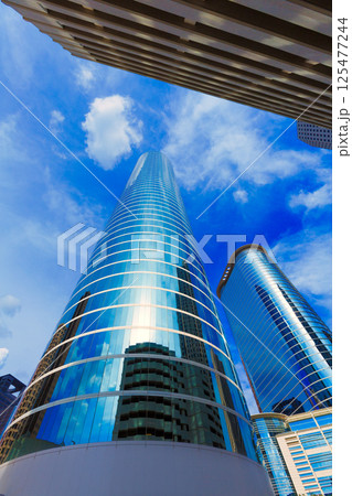 Houston cityscape Bell and Smith St in Texas US Houston cityscape Bell and Smith St in Texas US 125477244