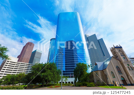Houston downtown Smith St skyline Texas US Houston downtown Smith St skyline Texas US 125477245