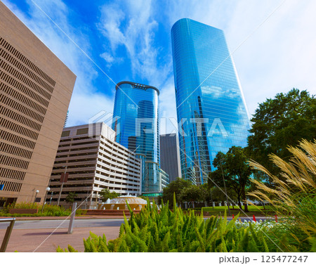Houston downtown Smith St skyline Texas US Houston downtown Smith St skyline Texas US 125477247