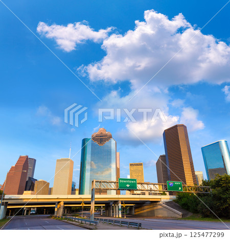 Huston skyline downtown from west Texas US Huston skyline downtown from west Texas US 125477299