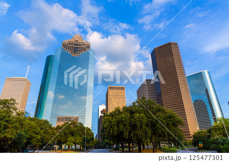 Huston skyline from west at Texas US 125477301