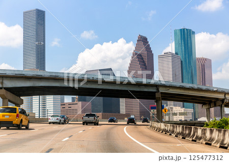 Houston skyline at Gulf Freeway I-45 Texas US Houston skyline at Gulf Freeway I-45 Texas US 125477312