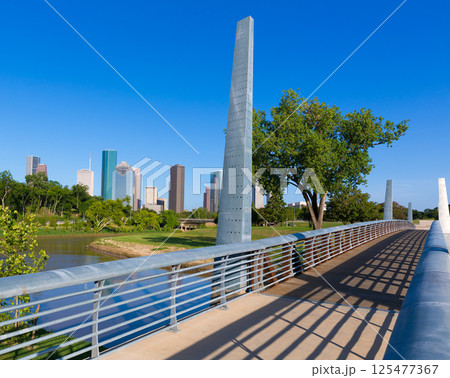 Houston skyline from Memorial park at Texas US Houston skyline from Memorial park at Texas US 125477367
