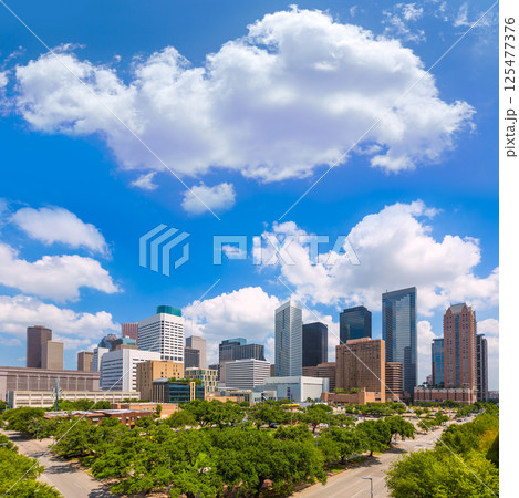 Houston skyline from south in Texas US 125477376
