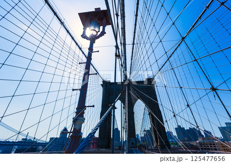 Brooklyn Bridge and Manhattan New York City US 125477656