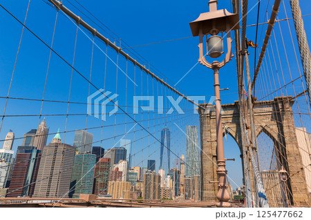 Brooklyn Bridge and Manhattan New York City US 125477662