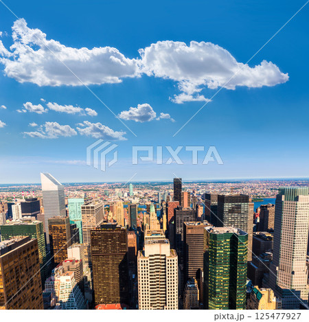 New York Manhattan aerial East and Brooklyn New York Manhattan aerial East and Brooklyn 125477927