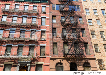 West Manhattan buildings facades in New York 125477940