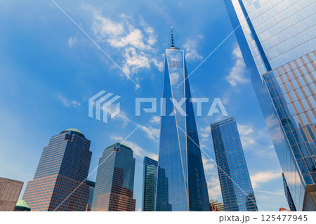 New York skyline and Freedom Tower Manhattan New York skyline and Freedom Tower Manhattan 125477945