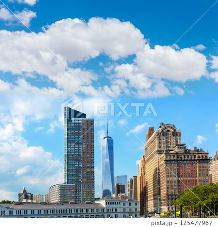 Lower Manhattan new skyline Freedom Tower US Lower Manhattan new skyline Freedom Tower US 125477967