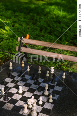 Chess chessboard in Washington Square Park NYC 125478166